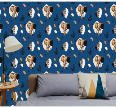 Safari motiv elefant tapet - Tenstickers