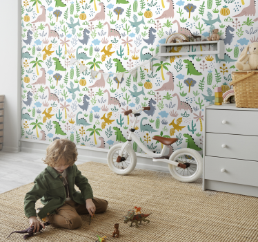 Scandinavisk jurassisk tapet - Tenstickers