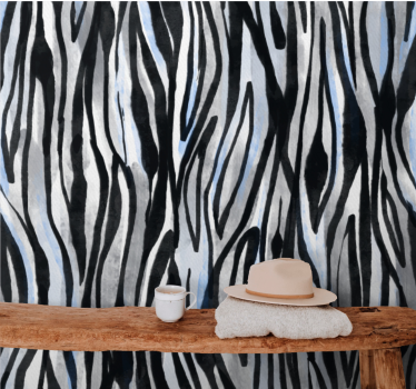Sebra stripe lerret Sebra tapet - Tenstickers