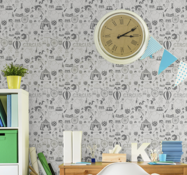 Sirkus nordisk farge tapet barn tapet - Tenstickers