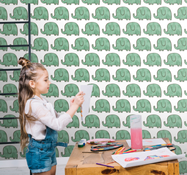 Sjarmerende elefanter elefant tapet - Tenstickers