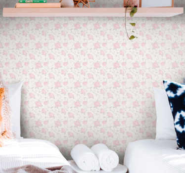 Små blomster i vintage stil blomster tapet - Tenstickers
