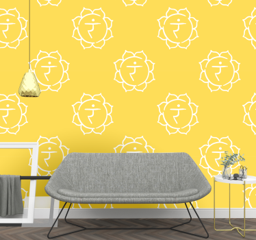 Solar plexus chakra symbol abstrakte tapet - Tenstickers