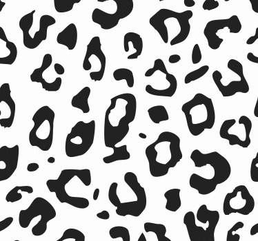 Svart og hvit leopard tekstur kult dyr tapet - Tenstickers