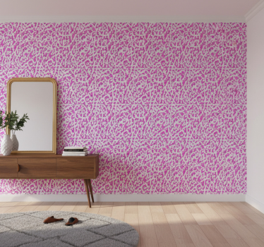 Tapet dyr fuchsia leopardmønster - Tenstickers