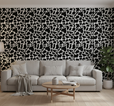 Tapet dyr med ku-skinn mønsterdesign - Tenstickers