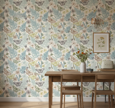 Tapet kjøkken vintage blomster - Tenstickers