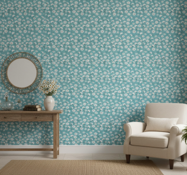 Tapet korridor bestemors stil blomster - Tenstickers