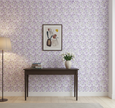 Tapet korridor blomsterdesign harmoni - Tenstickers