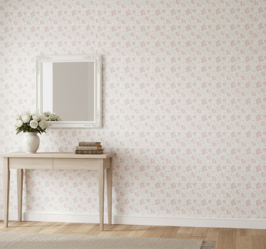 Tapet korridor delikate rosa roser - Tenstickers