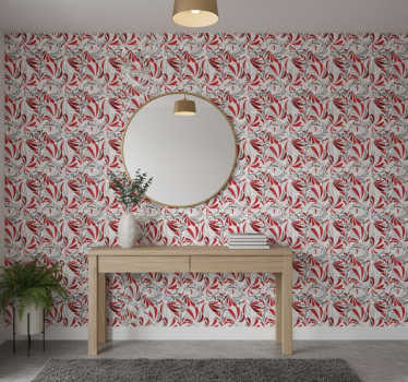 Tapet korridor med blomstrete svingemotiv - Tenstickers