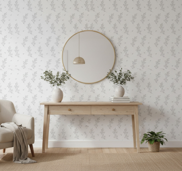 Tapet korridor med subtilt blomstermotiv - Tenstickers