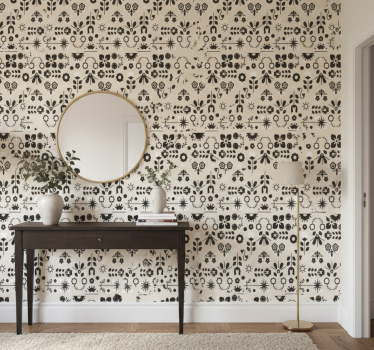 Tapet korridor sjarmerende blomsterdesign - Tenstickers