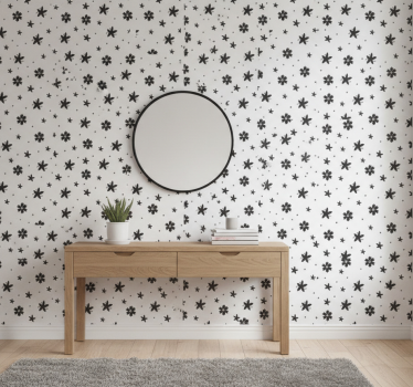 Tapet korridor svart og hvitt design - Tenstickers