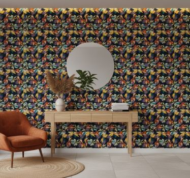 Tapet korridor tigerlilje blomsterdesign - Tenstickers