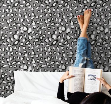 Teksturerte dyretrykk leopard tapet - Tenstickers