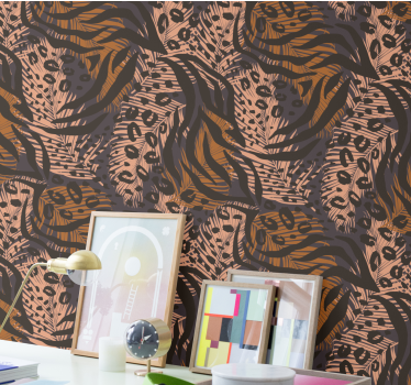 Tropisk dyremønster leopard tapet - Tenstickers