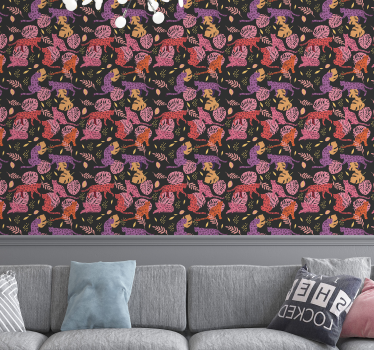 Tropisk fauna motiv tapet dyr - Tenstickers