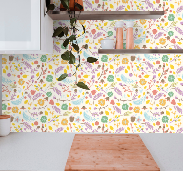 Typisk polsk blomster tapet - Tenstickers