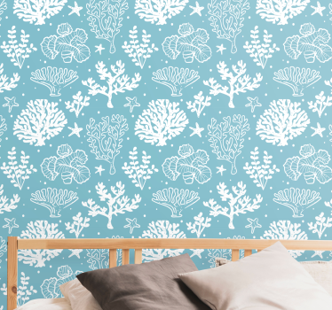 Undervanns botaniske stoffer tapet fisk - Tenstickers