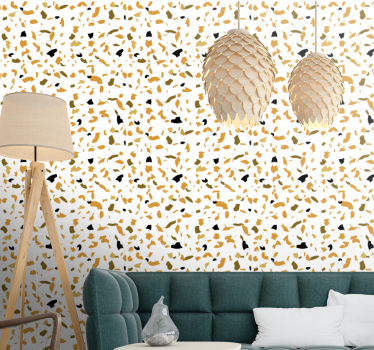 Varme farger terrazzo stil andre tapet - Tenstickers