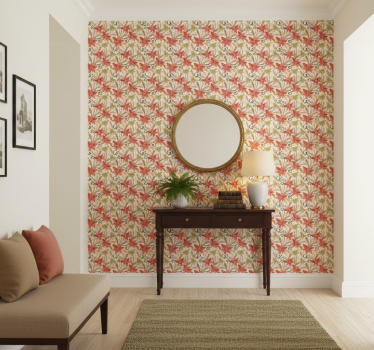 Vibrant blomsterdesign tapet korridor - Tenstickers