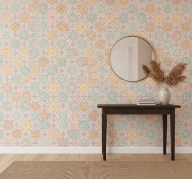 Vibrant bloom design tapet korridor - Tenstickers